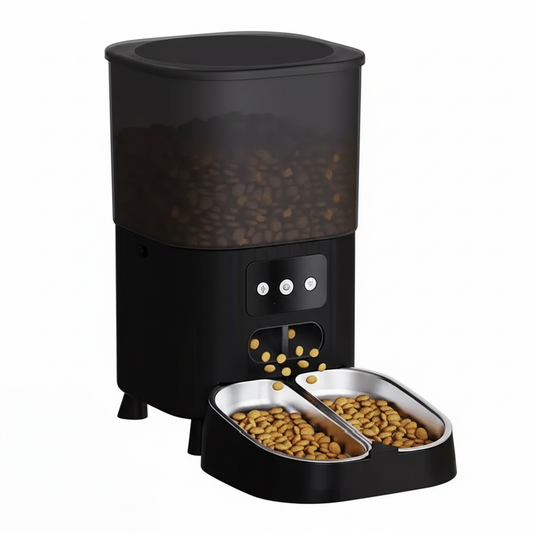 WIFI Pet Feeder – Automatic Smart Food Dispenser with Dual Bowls for Scientific Feeding & Healthy Growth of Dogs & Cats
