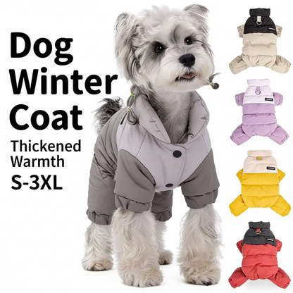Graphene Heated Dog Winter Coat Waterproof Windproof Pet Jacket with Leash D-Ring S-3XL