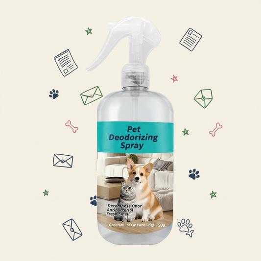 Poflab 500ml Pet Deodorizing Spray – Natural Odor Remover, Fragrance-Free, Safe for Pets & Home