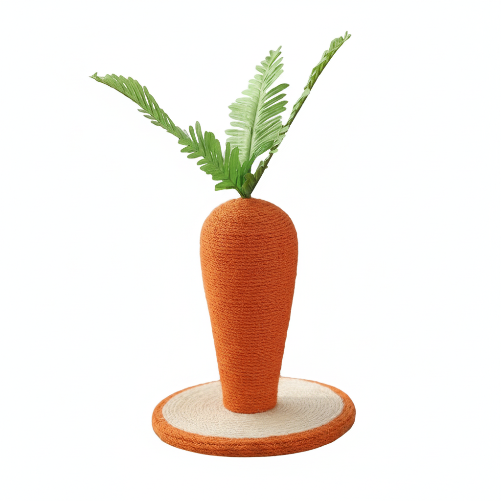 carrot-shaped cat scratcher