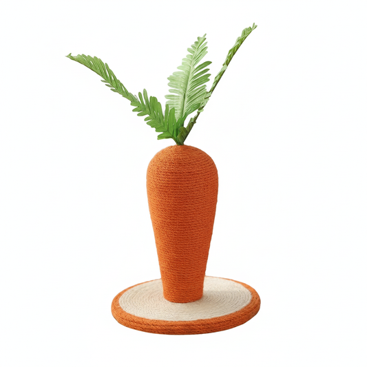 carrot-shaped cat scratcher