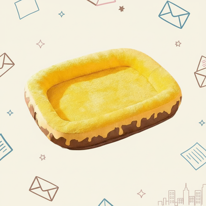 Cheese Melt Cloud-Touch Pet Bed: Soft & Warm Nest for Small to Medium Dogs & Cats