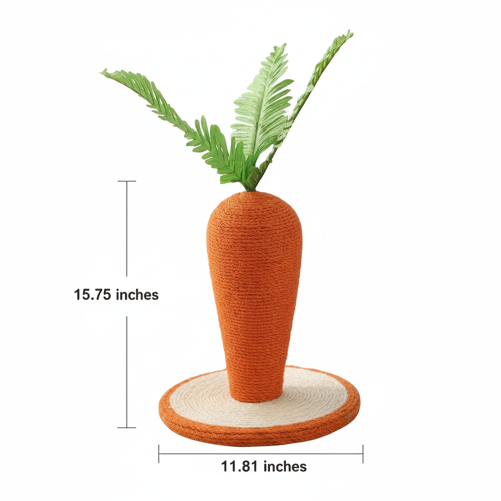 carrot-shaped cat scratcher