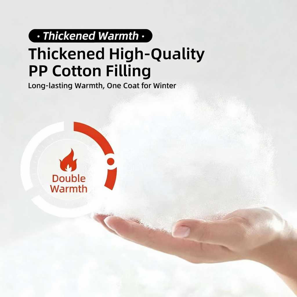 Quilted Dog Winter Coat Padded PP Cotton Windproof Pet Jacket Leash-Ready S-2XL