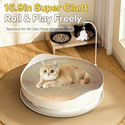 PawsClaws Premium Cat Scratcher Pad - Durable Corrugated Cardboard Scratching Board with Catnip for Indoor Cats (Multiple Sizes)