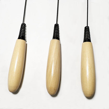 Bell-shaped feather wooden handle cat teaser