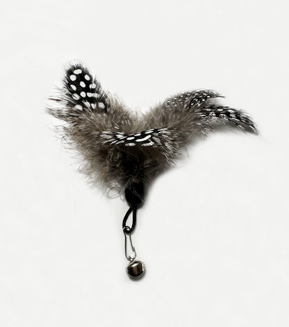 Bell-shaped feather wooden handle cat teaser