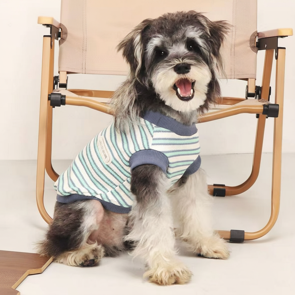 Basic Style Of Small Dog Striped Vest Clothing