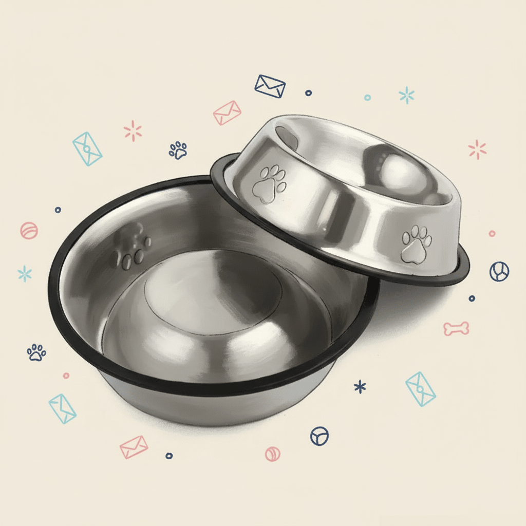 Food-Grade Stainless Steel Pet Bowl for Cats & Dogs | Multi-Size Anti-Slip Pet Food & Water Bowl