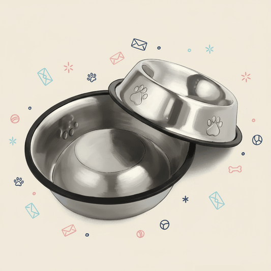 Food-Grade Stainless Steel Pet Bowl for Cats & Dogs | Multi-Size Anti-Slip Pet Food & Water Bowl