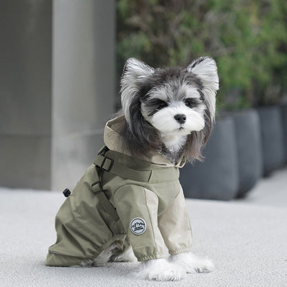 Pet Outdoor Hiking Chest And Back Raincoat
