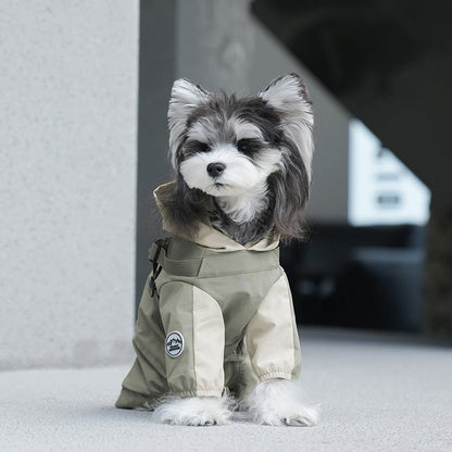 Pet Outdoor Hiking Chest And Back Raincoat