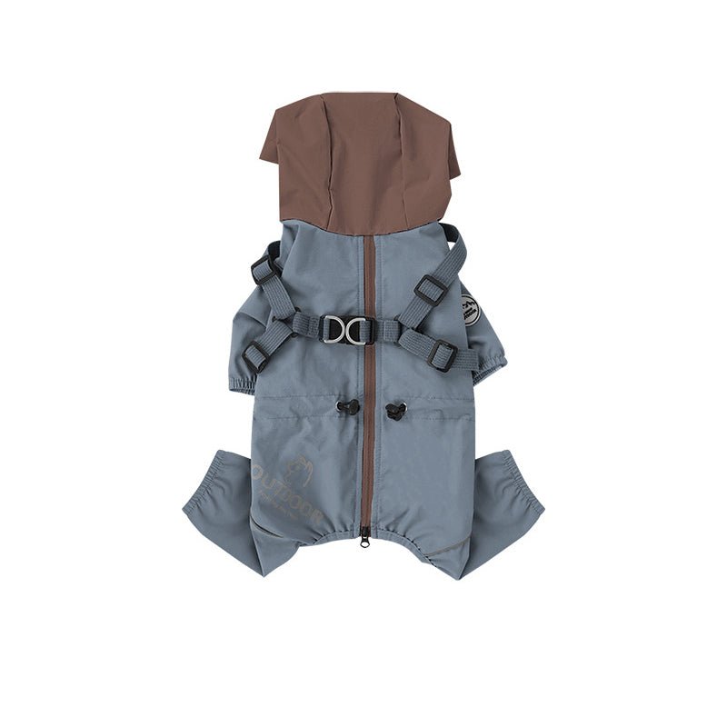 Pet Outdoor Hiking Chest And Back Raincoat