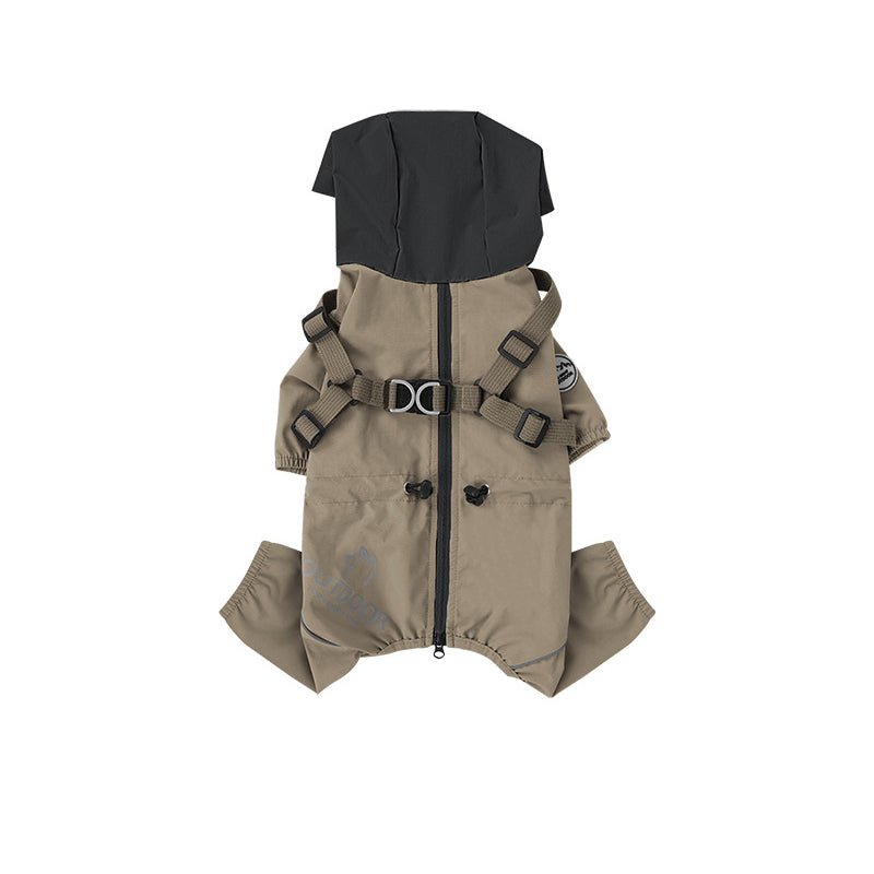 Pet Outdoor Hiking Chest And Back Raincoat