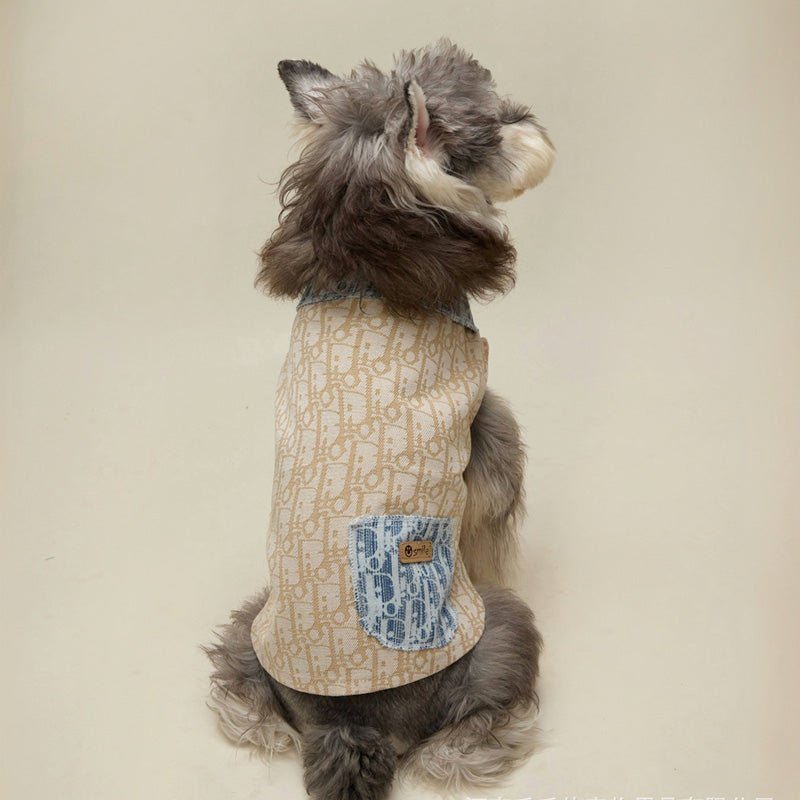 Pet Vest Denim Sleeveless Jacket Patchwork Clothes