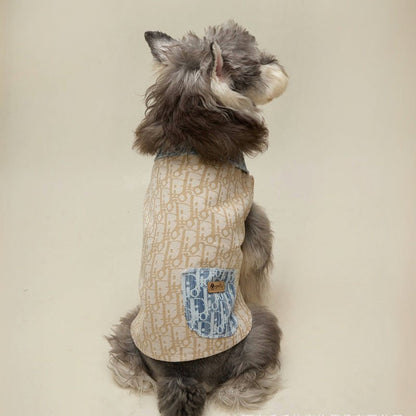 Pet Vest Denim Sleeveless Jacket Patchwork Clothes