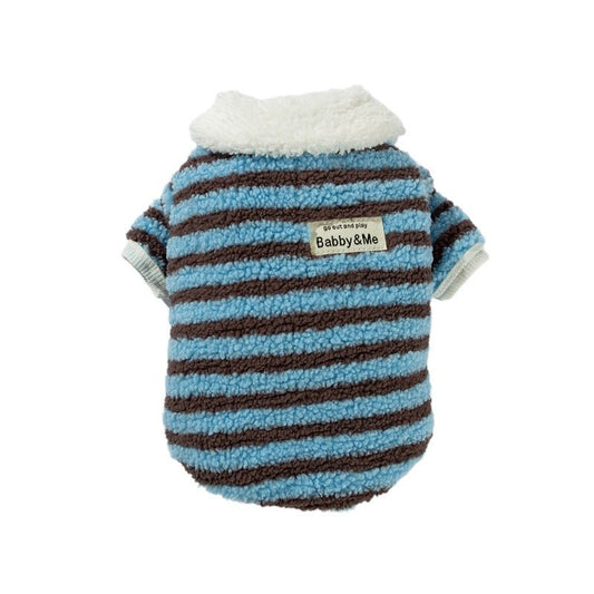 Polar Fleece Striped Two-legged Warm Pet Clothing