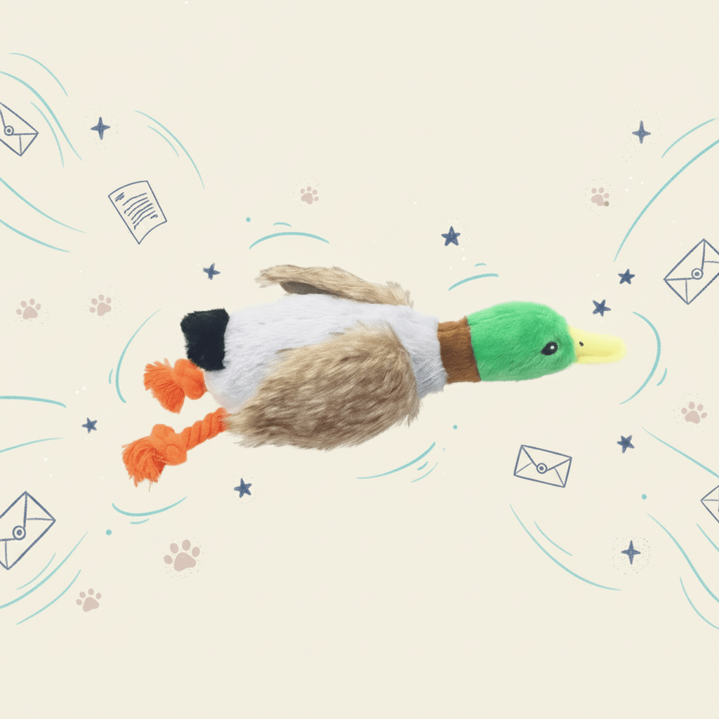 Squeaky Duck Pet Toy 28cm Realistic Plush Wild Duck for Dogs Interactive Chew Toy