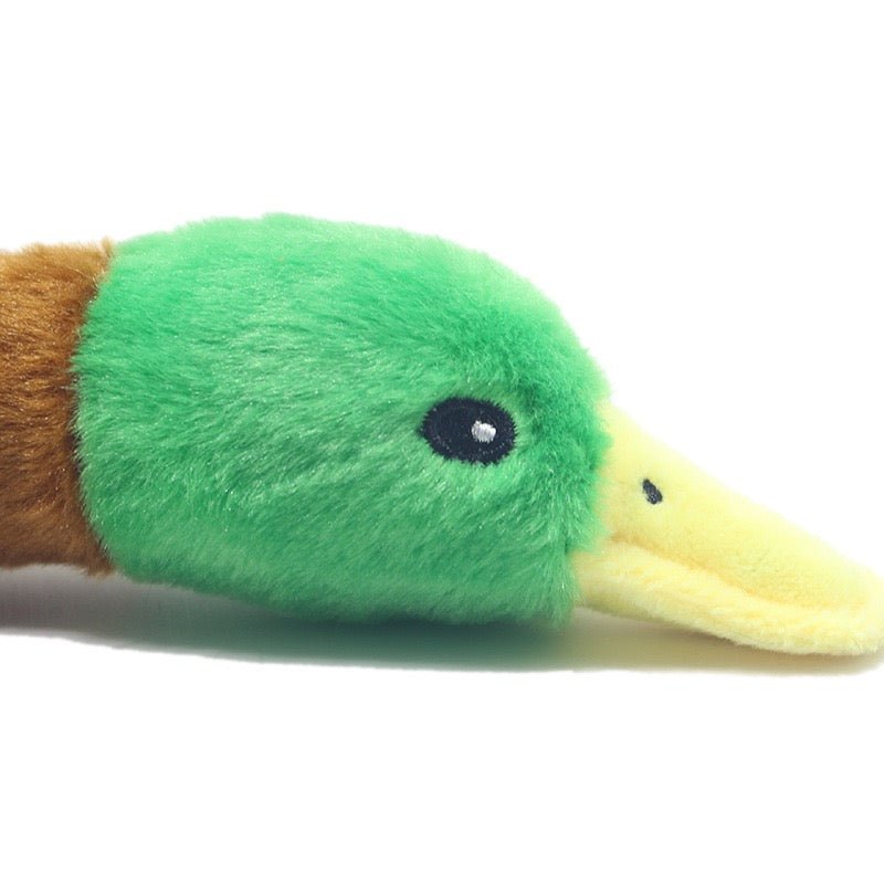 Squeaky Duck Pet Toy 28cm Realistic Plush Wild Duck for Dogs Interactive Chew Toy