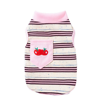 Striped vest, hairless cat clothes