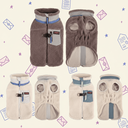 Thickened Fleece Dog Winter Coat Heat-Retaining Pet Fleece Jacket Multi-Color S-XL