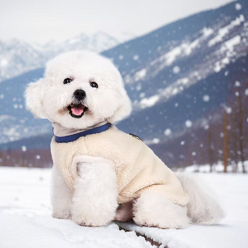 Thickened Fleece Dog Winter Coat Heat-Retaining Pet Fleece Jacket Multi-Color S-XL