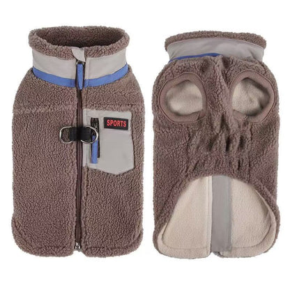 Thickened Fleece Dog Winter Coat Heat-Retaining Pet Fleece Jacket Multi-Color S-XL